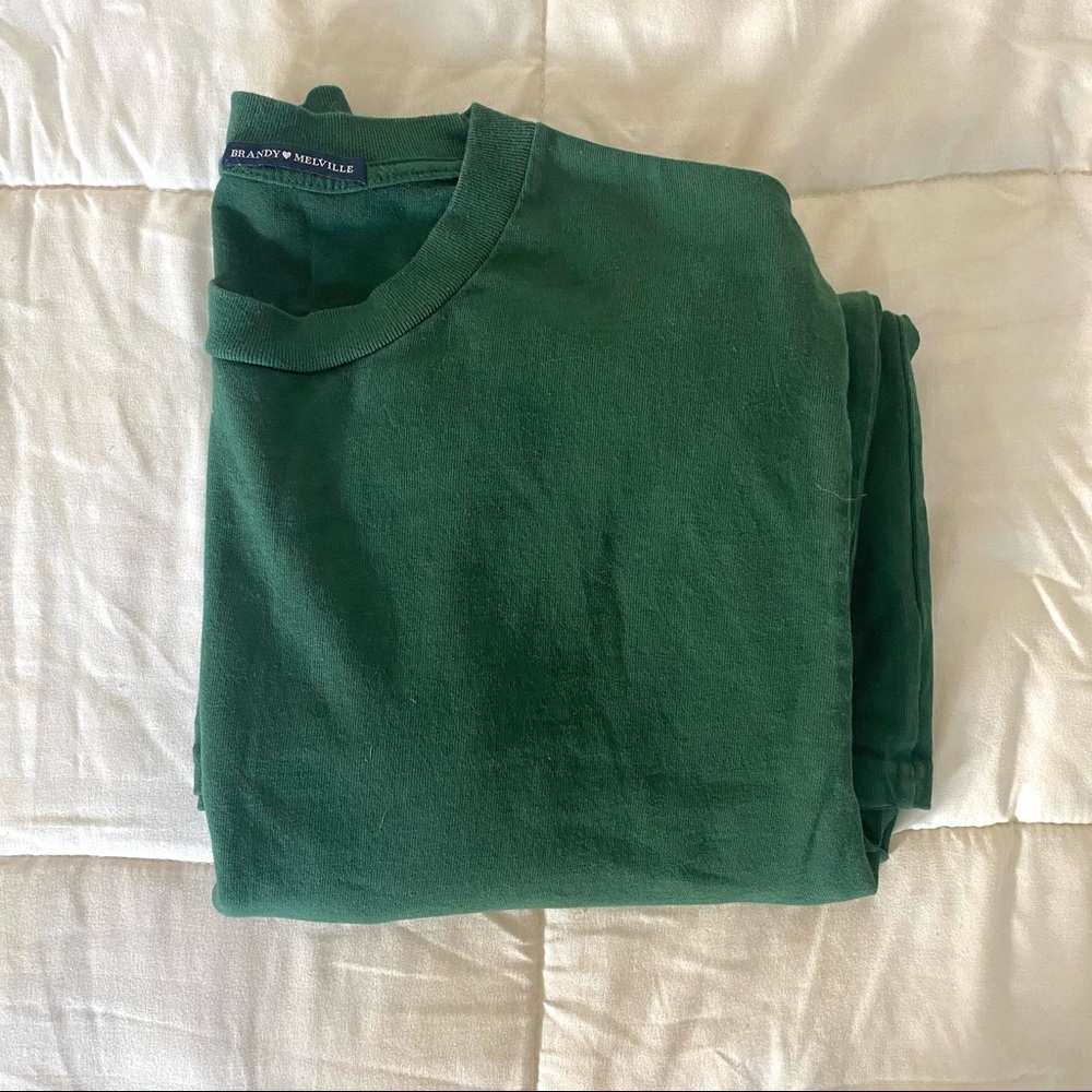 BRANDY MELVILLE dark green crew neck